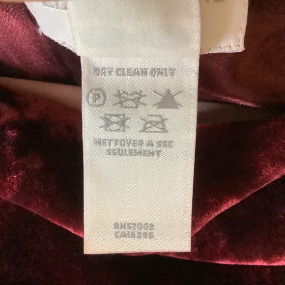 Liz Claiborne Formal Velvet Maxi Dress Red Black SZ 12 - Picture 12 of 13